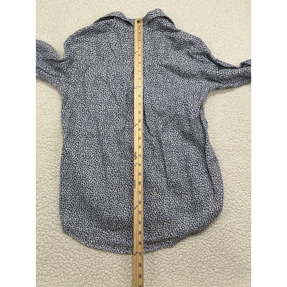 GRAYSON‎ by Frank & Eileen Size 1 XS THE HERO Linen Birds Button Up Shirt Blouse - Picture 6 of 6